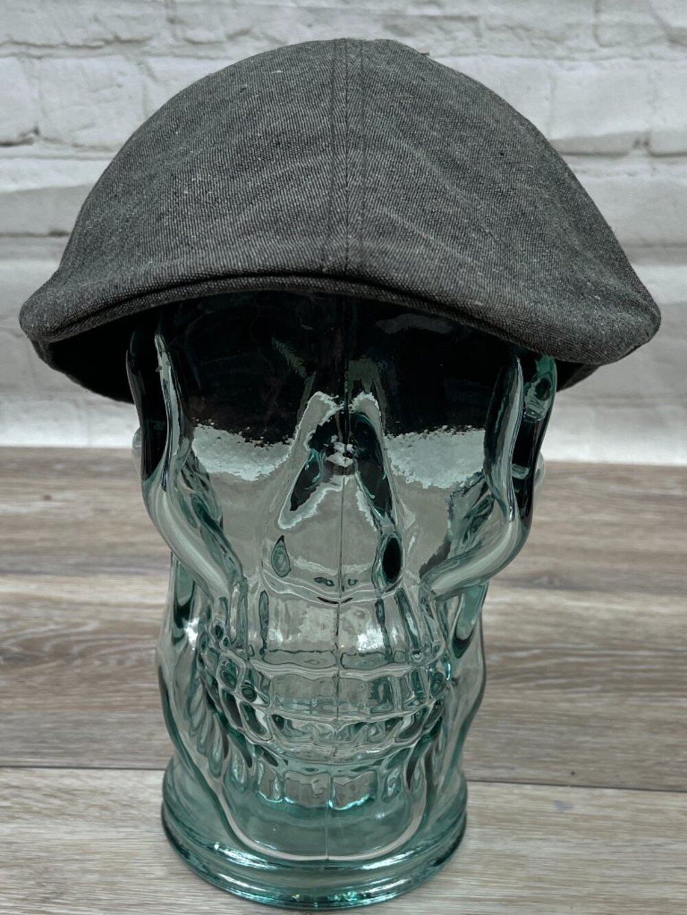 BLACK & GREY NEWSBOY, SCALLY DRIVER'S CAP / HAT